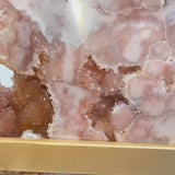 Genuine Pink Amethyst Slab with Natural Crystalline Structure