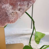 Pink amethyst slab showing beautiful crystalline structure and natural color variations