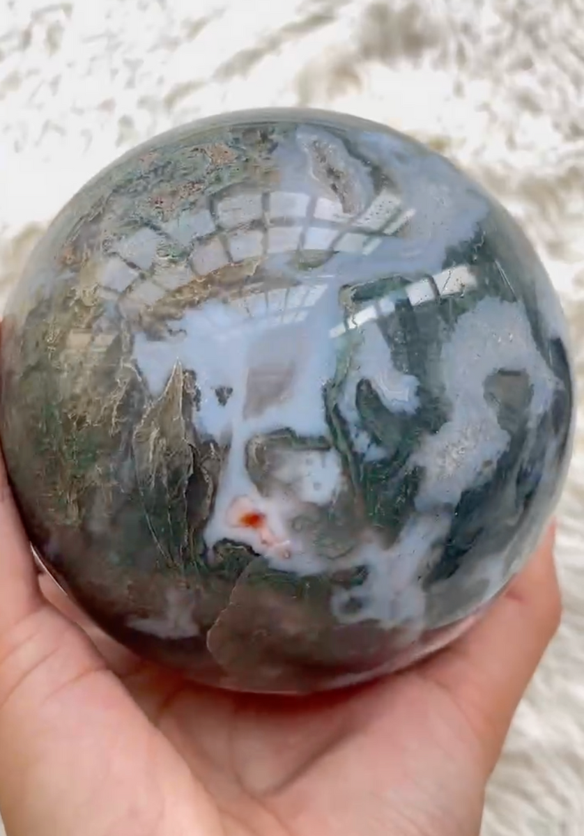 Blue Moss Agate Sphere
