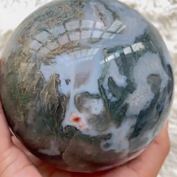Blue Moss Agate Sphere