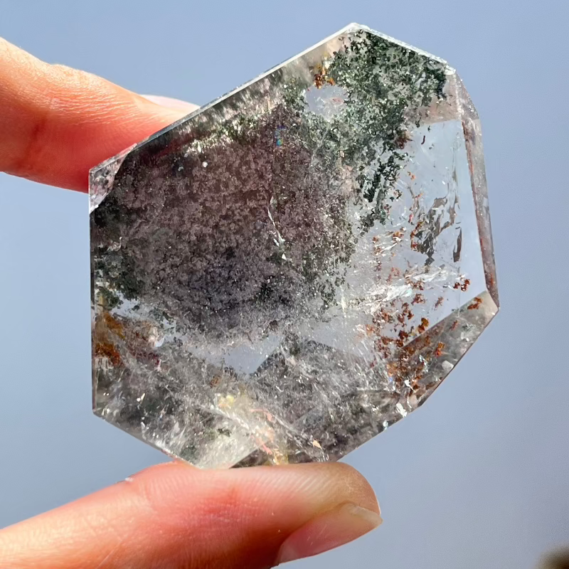 Natural Garden Rutilated Quartz with Golden Rutile Threads
