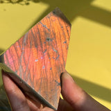 Natural Labradorite Crystal with Blue Flash for Spiritual Protection and Healing