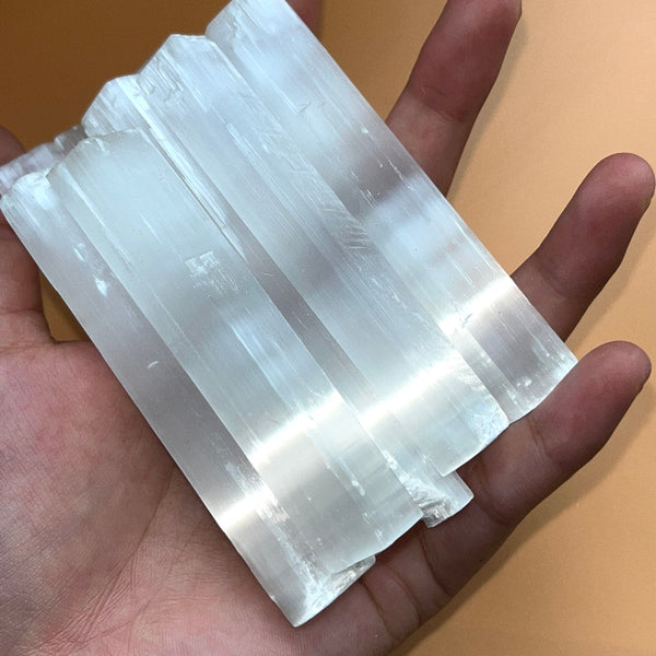 Pure Natural Selenite Crystal Tower for Energy Cleansing and Healing