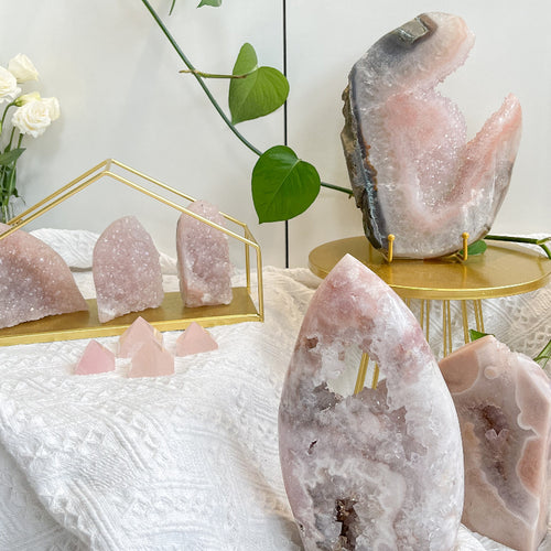 Pink Amethyst Crystal Used for Meditation and Spiritual Practice
