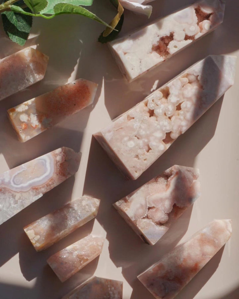 Premium Pink Amethyst Tower Crystal with Natural Formations