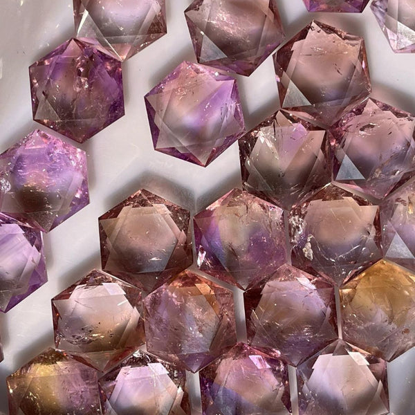 Natural Ametrine Crystal with Purple Amethyst and Golden Citrine Zones