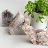 Pink amethyst tower crystal view