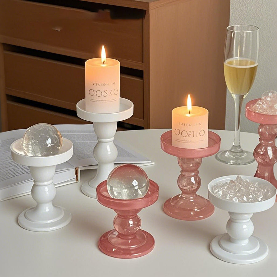 Crystal candle holders for decoration