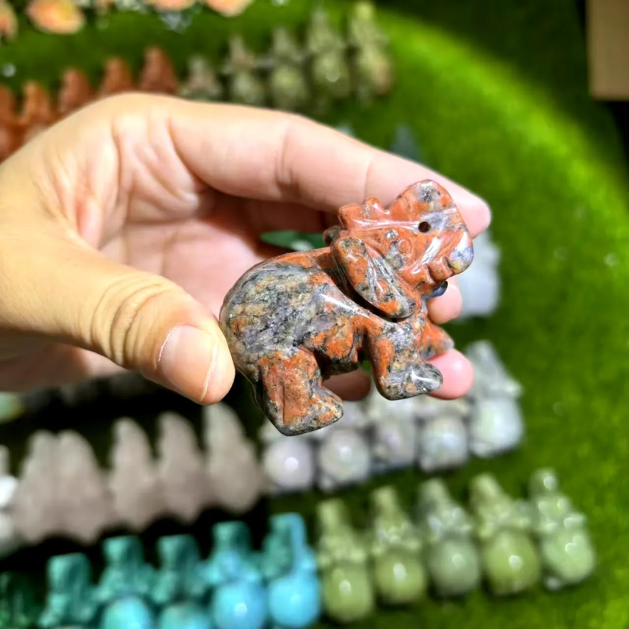 Crystal Elephant | Feng Shui Rose Quartz Carving | Retail & Wholesale