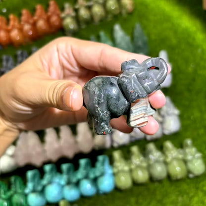 Crystal Elephant | Feng Shui Rose Quartz Carving | Retail & Wholesale