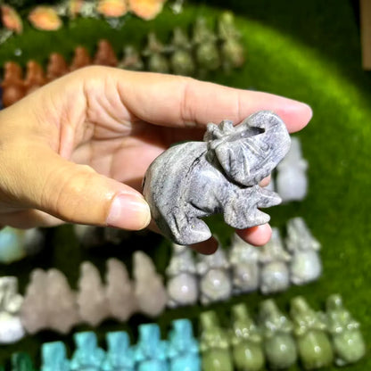 Crystal Elephant | Feng Shui Rose Quartz Carving | Retail & Wholesale