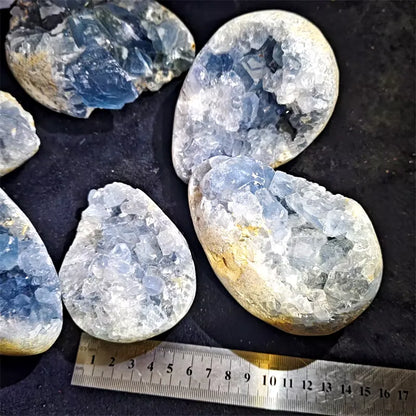 Blue Celestite Cluster Raw Geode | Healing Gemstone | Retail & Wholesale