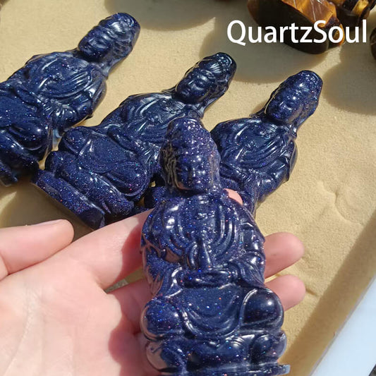 Blue Sunstone Statue Crystal Carvings Wholesale Bulk