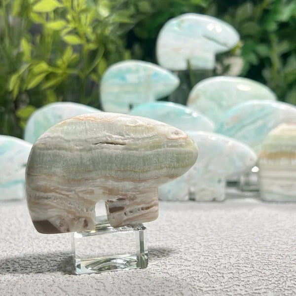 Caribbean Calcite Carved Bear | Retail & Wholesale