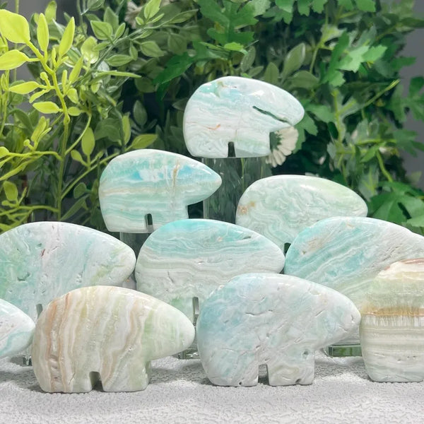 Caribbean Calcite Carved Bear | Retail & Wholesale