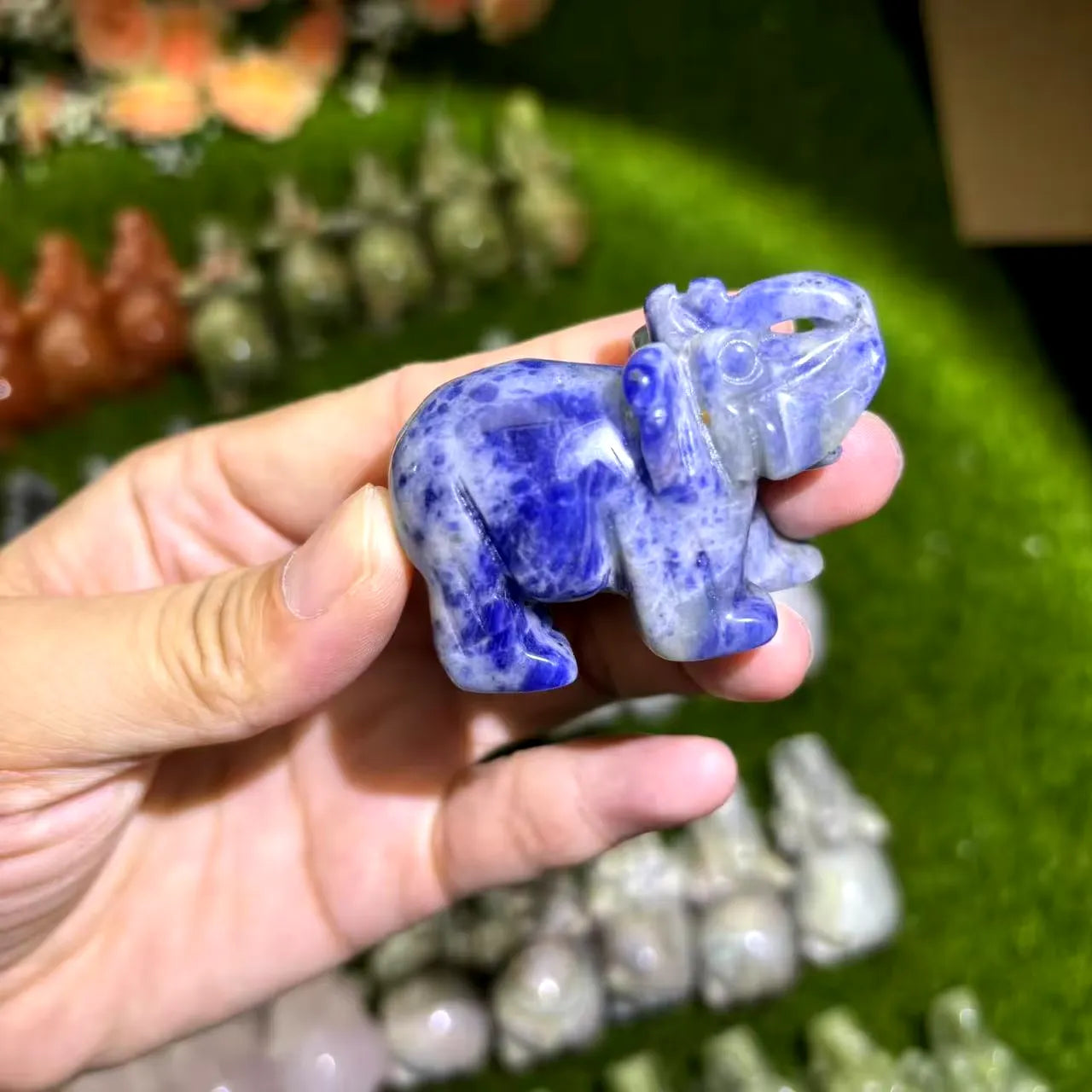 Crystal Elephant | Feng Shui Rose Quartz Carving | Retail & Wholesale