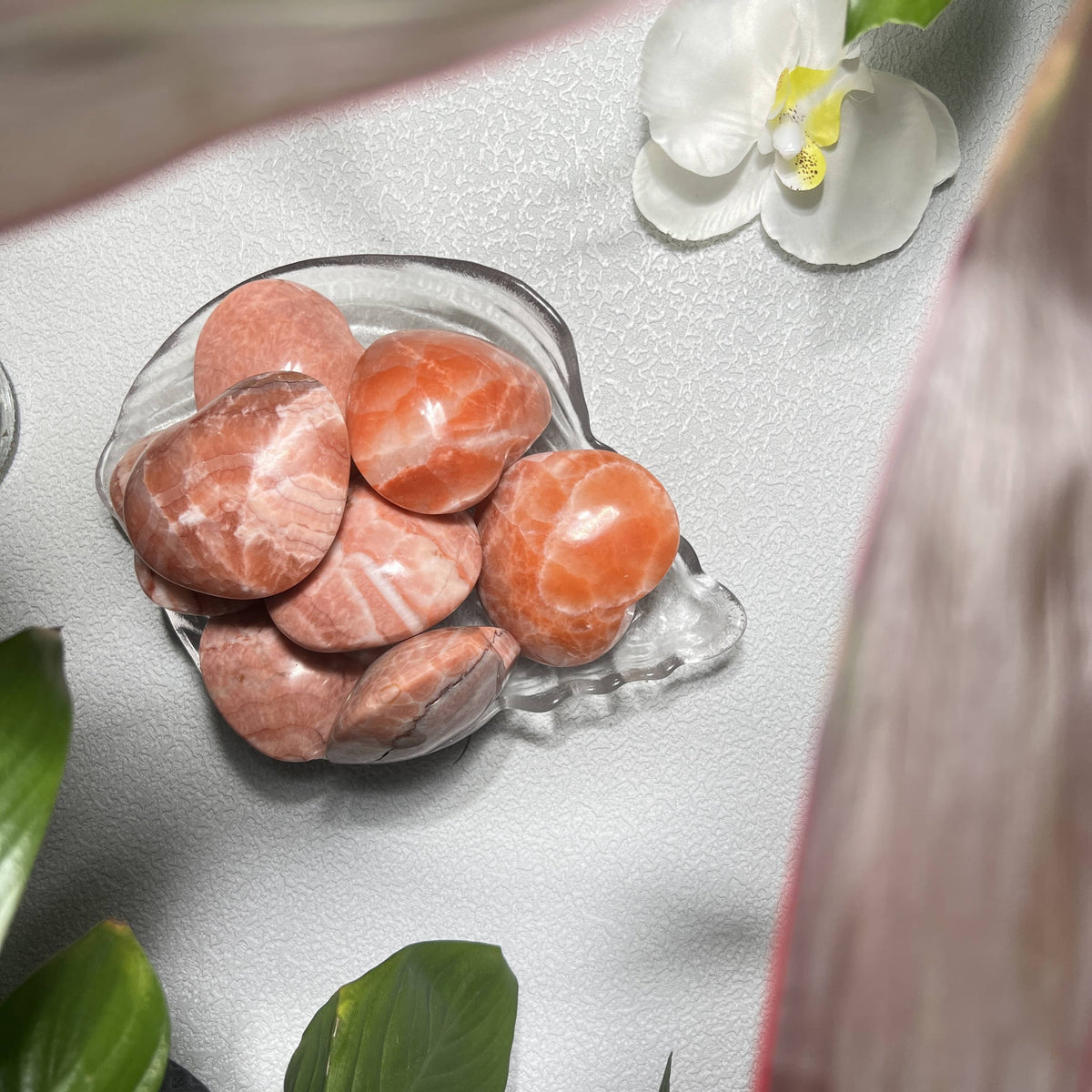 Dali Rainbow Jasper Heart-Pork Stone