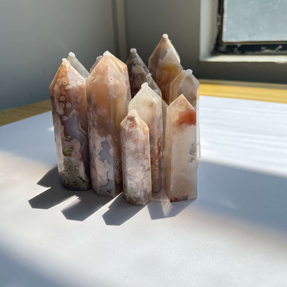 Flower Agate Crystals Tower