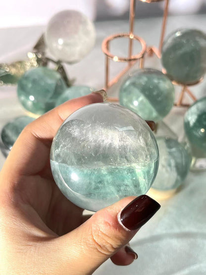 Light Green Fluorite Sphere Wholesale