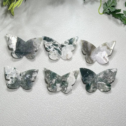 Moss Agate Carved Butterfly | Retail & Wholesale