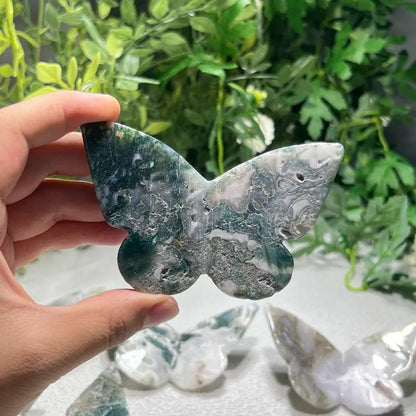 Moss Agate Carved Butterfly | Retail & Wholesale