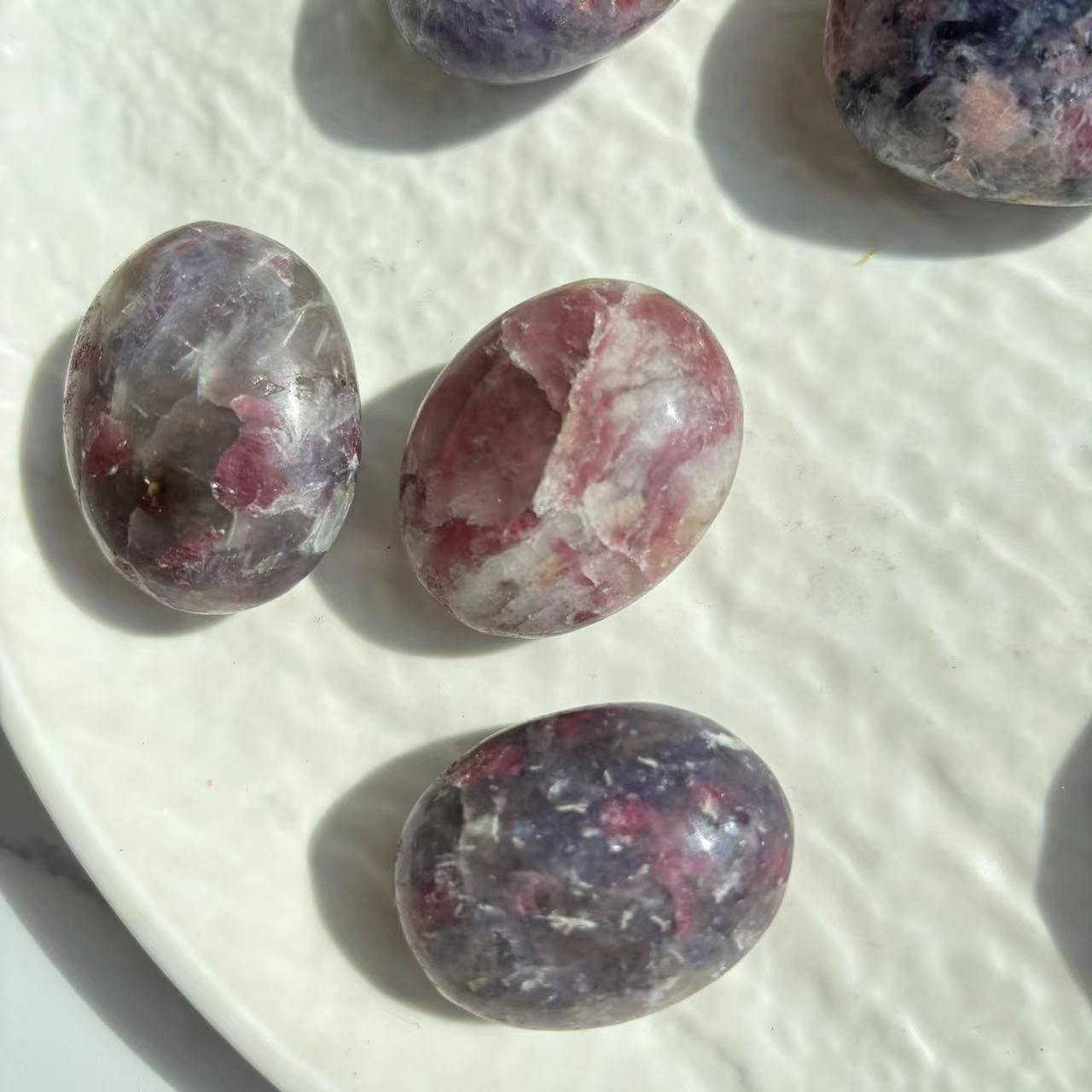 Natural Lepidolite Palm Stone Crystal Wholesale