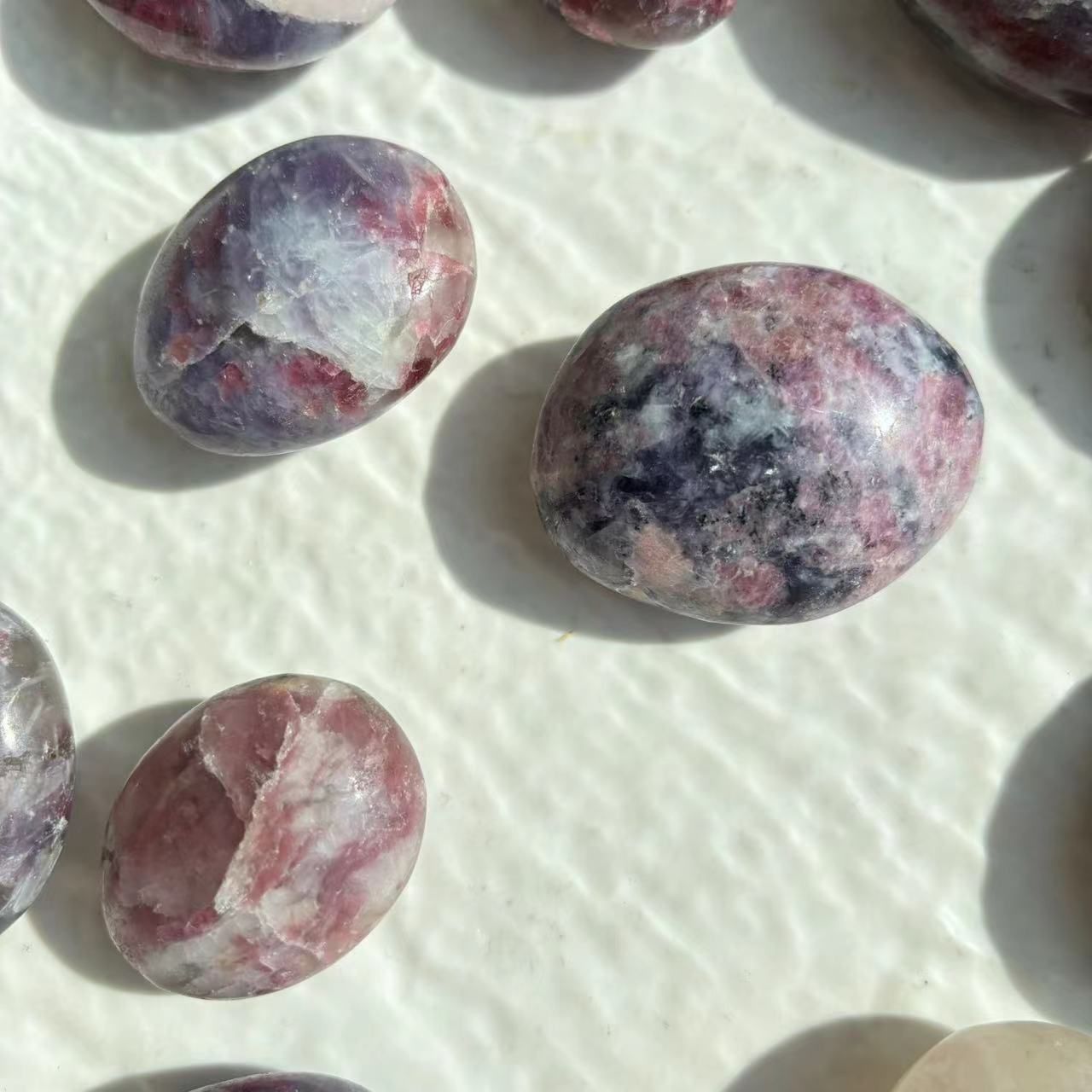 Natural Lepidolite Palm Stone Crystal Wholesale