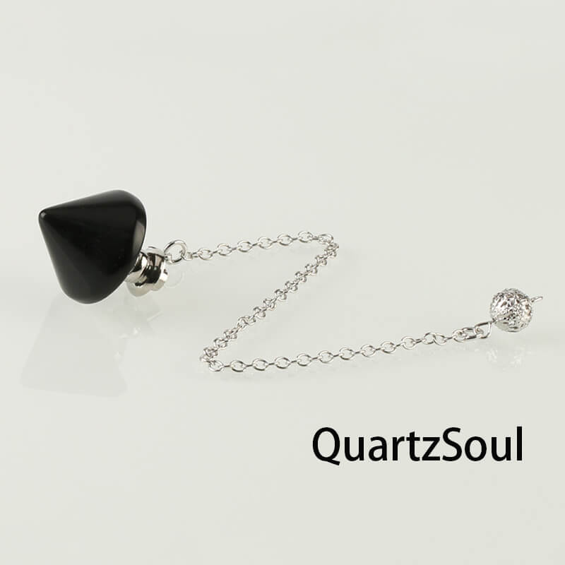 Obsidian cone pendulum for protection and negative energy clearing