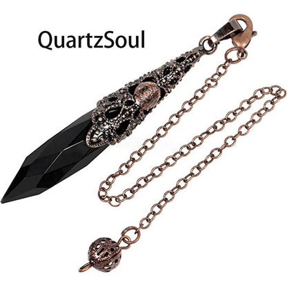 Obsidian Crystal Pendulum for Grounding and Protection