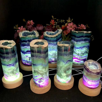 Rainbow Fluorite Lamps