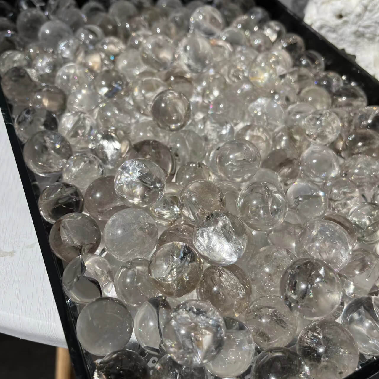 Rainbow Mini Clear Quartz Sphere Wholesale