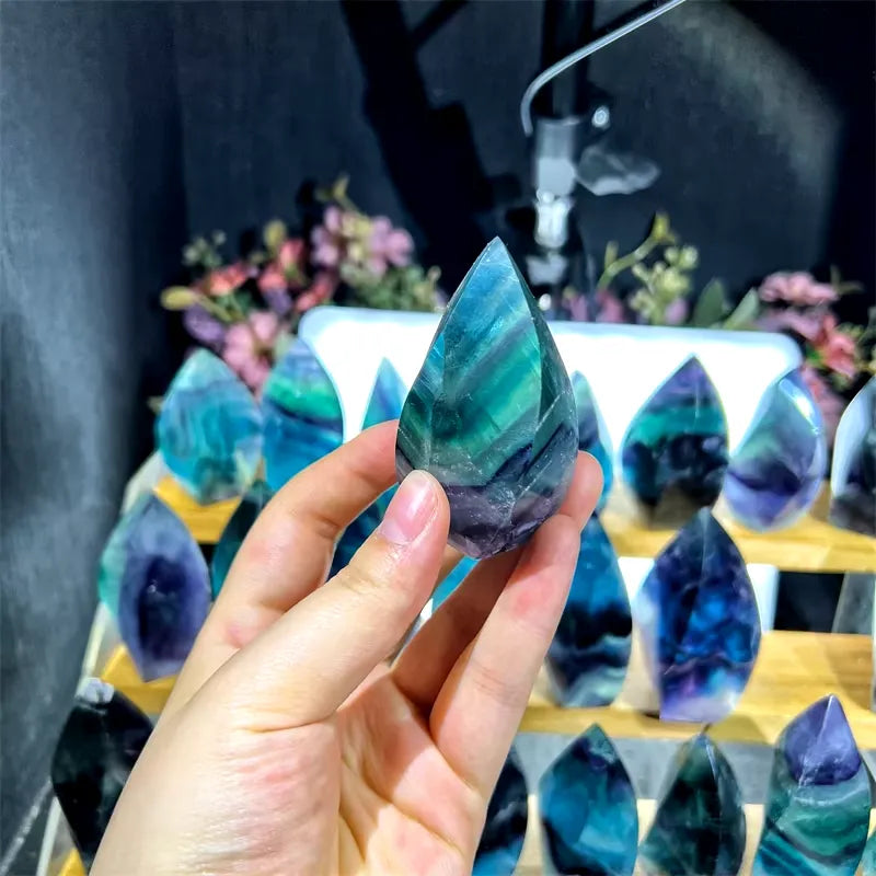 Fluorite Flame Ornament | Healing Stone | Retail & Wholesale