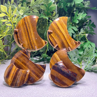 Tiger Eye Stone Moon Carving | Retail & Wholesale