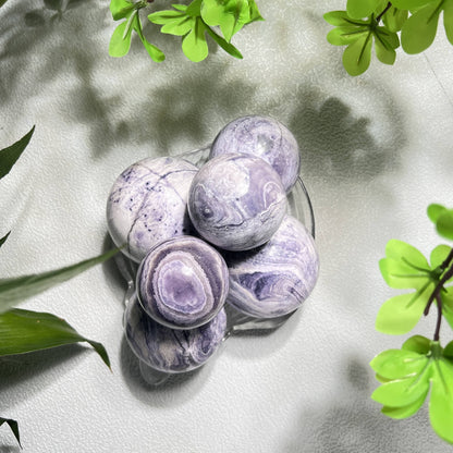 Violet malachite spheres 