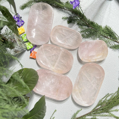 Wholesale Natural Carved Rose Quartz Bowls