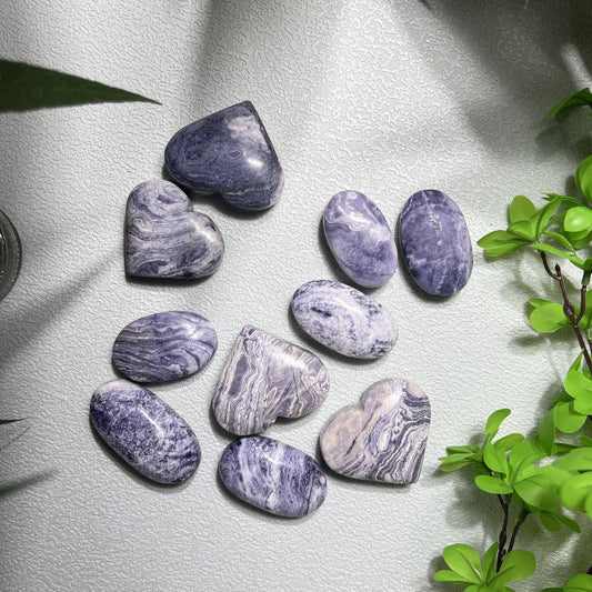 Wholesale Purple Malachite Palm Stone