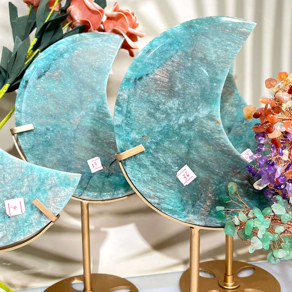 Premium Collection of Amazonite Moon Crystals