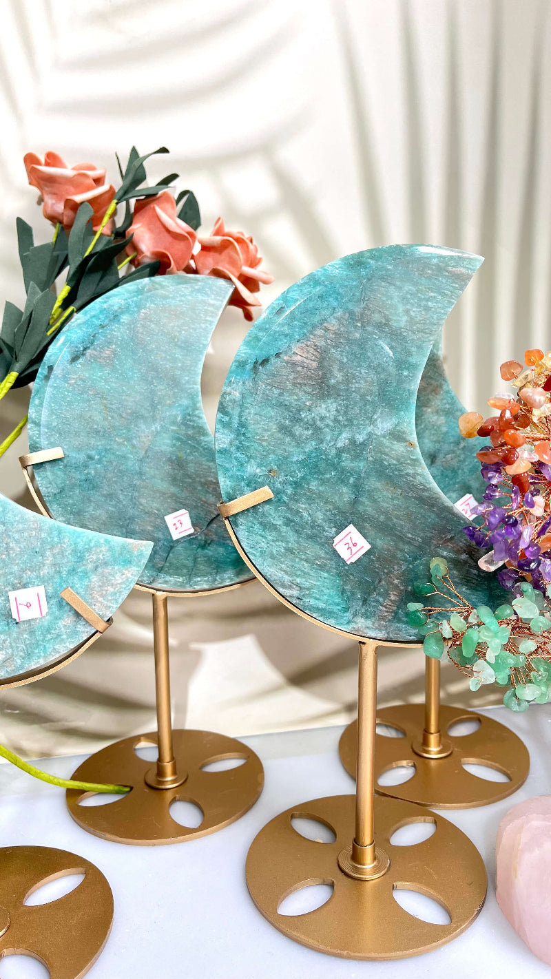 Premium Collection of Amazonite Moon Crystals