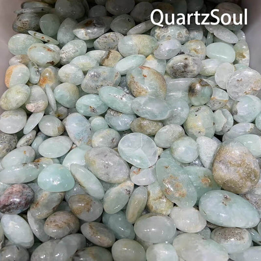 Natural Amazonite tumbled stones wholesale bulk crystals for retailers