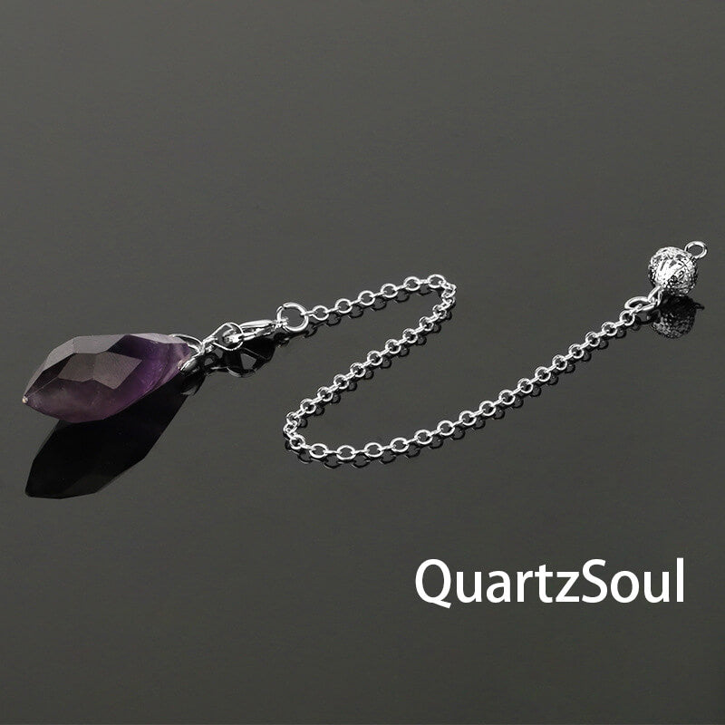 Amethyst Faceted Crystal Pendulum for Spiritual Awakening