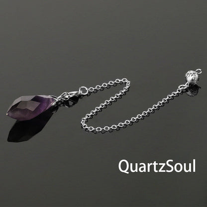 Amethyst Faceted Crystal Pendulum for Spiritual Awakening