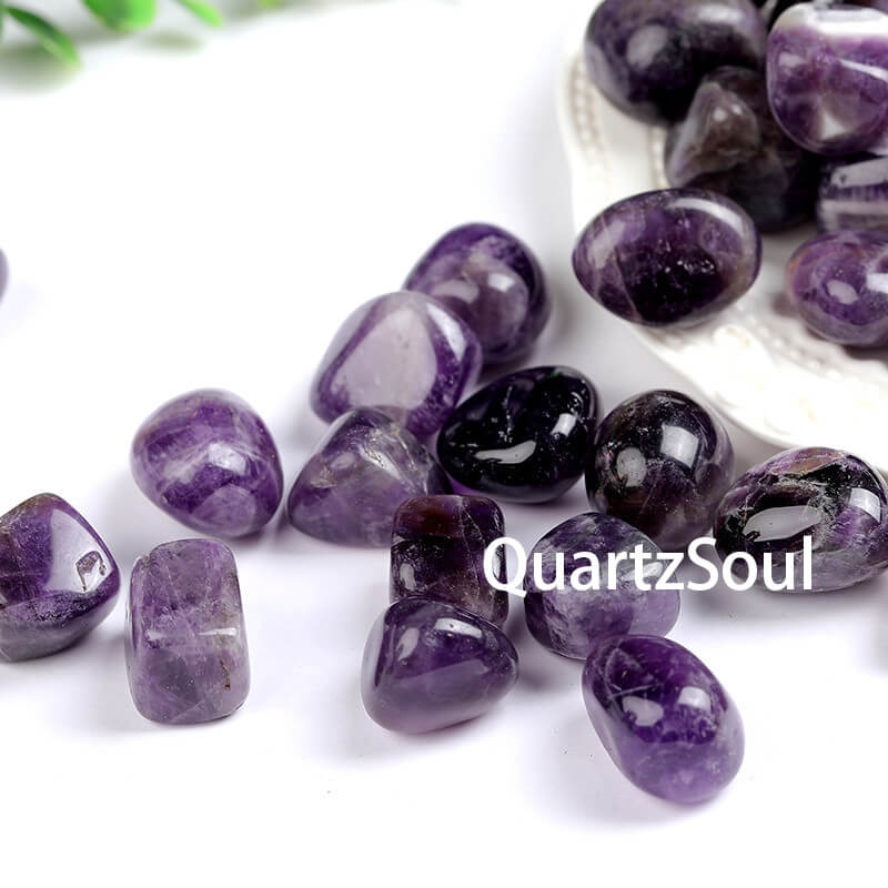 Amethyst Tumbled Stones - Purple Crystal Healing Gemstones