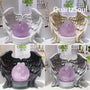 Angel Wing Crystal Sphere Display Stand with Heart Opening for Healing Stones