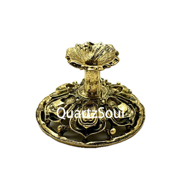 Floral Crystal Stand Holder - Handcrafted Metal Sphere Base