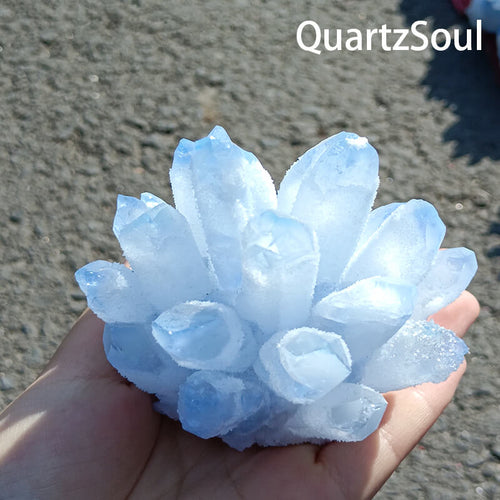 Natural Aquamarine Crystal Cluster Wholesale Supply Blue Gemstone