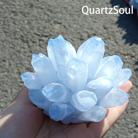 Natural Aquamarine Crystal Cluster Wholesale Supply Blue Gemstone