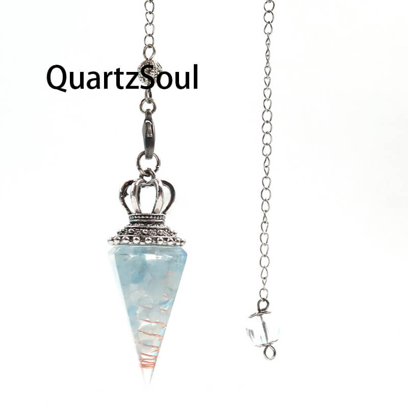 Aquamarine Crystal Pendulum for Calming Energy and Truth