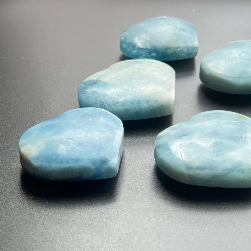 Premium Aquamarine Heart Crystal for Healing and Spiritual Growth