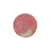 Back view of rhodonite bear figurine showing stone's natural patterns