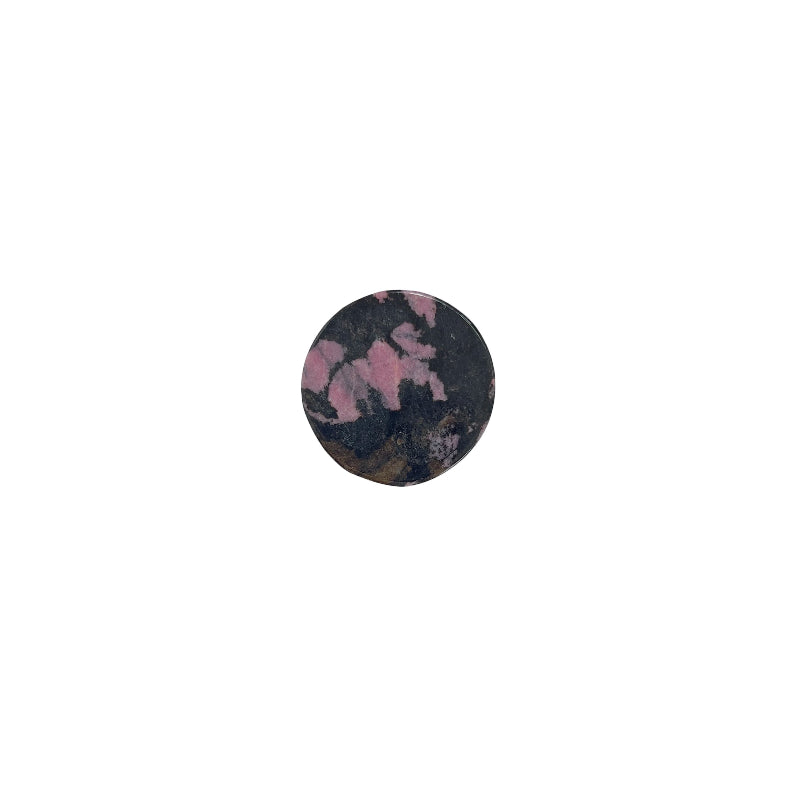 Bear shaped rhodonite crystal carving side angle wholesale